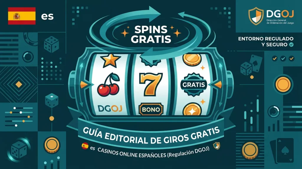 Ilustración conceptual de rodillos de tragamonedas estilizados con elementos abstractos, sin marcas comerciales